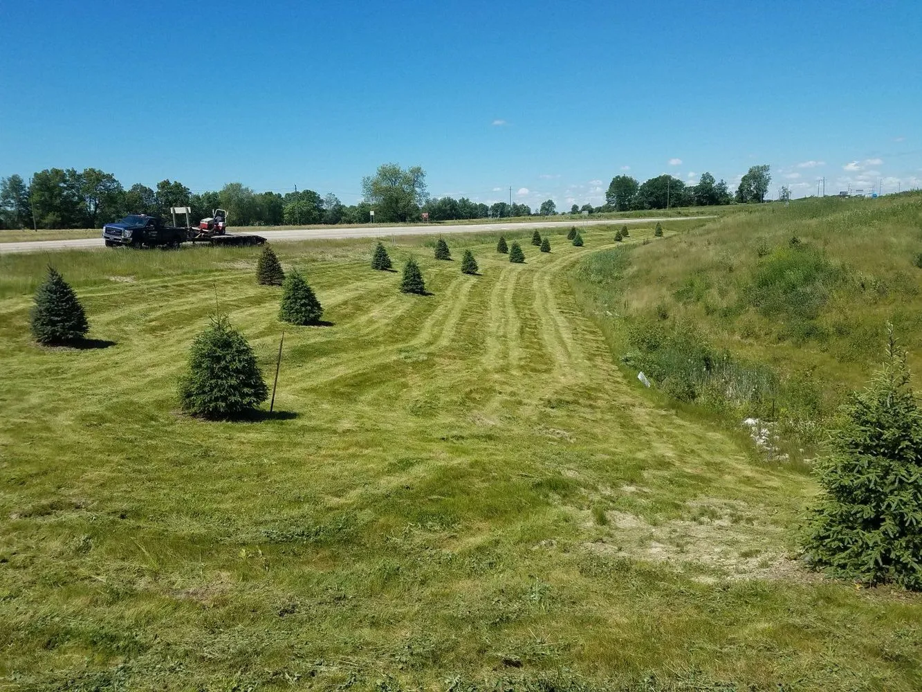 Large commercial property mowed by KBK Landscaping